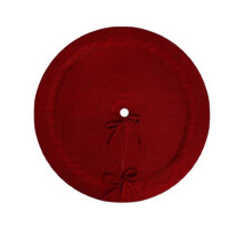 Rood-witte gebreide kerstboomrok 24 inch