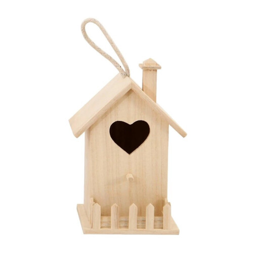 Hölzernes Vogelhaus-Hängeornament mit Farbset