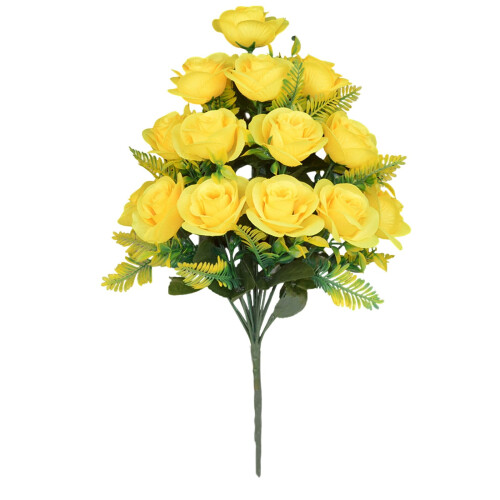 Realistic Artificial Rose Bouquet 18 Stems 51cm 1