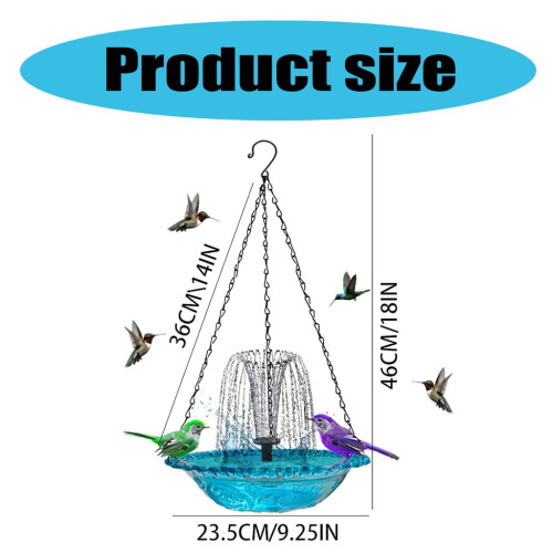 Solar Bird Bath Fountain for Garden or Balcony 2