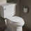 Brevia Länglicher weißer WC-Sitz mit Schnellverschluss 2
