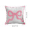 Almohada rosa con lazo de San Valentín y relleno de algodón comprimido. 3