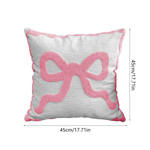 Valentinsdagssløyfepute rosa 43 cm 2