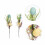 Artificial Easter Flower Bouquet Sky Blue A5 1 Pc 7