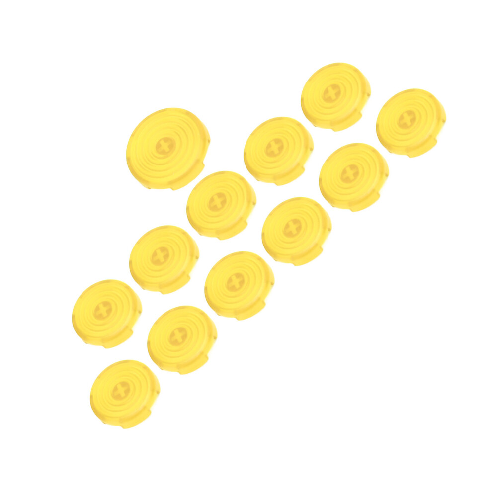 12Pcs 20.2Mm/25.3Mm Arcade Button Covers For Cross Switches Yellow 8271386321283
