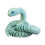 Ornamento de cobra impresso em 3D, azul celeste, 45/60 cm 1