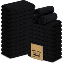 Baumwoll-Handtücher, ringgesponnen, Schwarz, 40 x 69 cm, 24er-Packung
