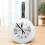 Retro Round Wall Clock – Silent Quartz, White Metal 1