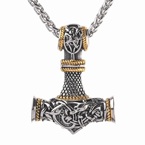 Ανδρικό κολιέ Viking Thor's Hammer από ανοξείδωτο ατσάλι