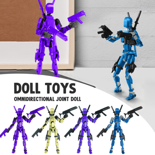 3D-utskriven ledad robotdocka 5,31 i 4-pack