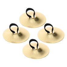 Metal Belly Dance Cymbals Copper Nylon 2 Pairs