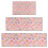 Kitchen Rug Set of 3 – Light Pink Egg Pattern, 17" x 30", 1