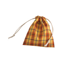 Kockované veľkonočné vrecko so sťahovacou šnúrkou, polyester 5,5 x 6,3 palca