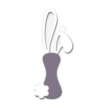 Adorno de madera con orejas de conejito de Pascua y alfabeto (1 pieza)