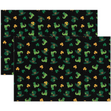 Linen-Polyester Placemats Set of 4, 12 x 18 Inch