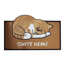 Alfombra hecha a mano con forma de gato para la habitación de los niños, la guardería y la decoración de mascotas.