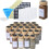 Glass Spice Jars with Bamboo Shaker Lids 36-Pack 4 oz 1
