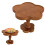 Rustic Wooden Cake Stand – Round High Footed Tray, 17.5 cm 1