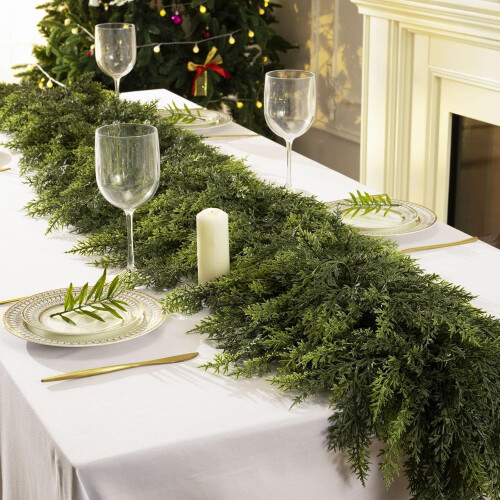 2 Pack 9ft Artificial Cedar Garland