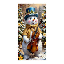 Weihnachts- und Halloween-Türverkleidung, 90 x 200 cm, Polyester