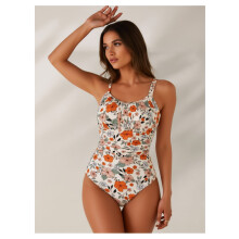 Traje de baño de una pieza para mujer con control de abdomen.