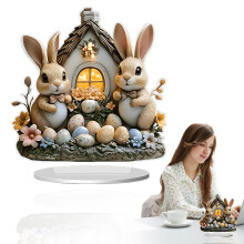 Easter Bunny & Egg Acrylic Flat Ornament