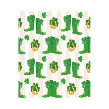 St. Patricks Day tæppe blødt flannel fleece grønt