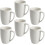 White Porcelain Coffee Mug Set 480 ml 6-Pack 1