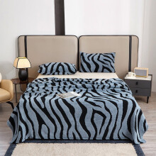 Blue Plush Fleece Throw Blanket 200 x 150 cm