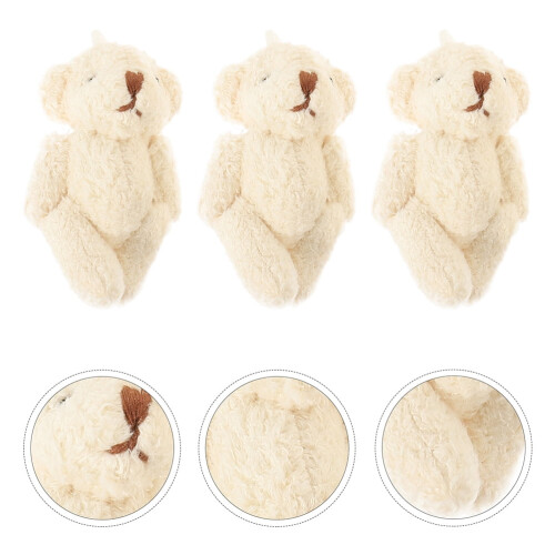 mini beige bjørnepynt til hobby og klær