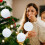 Conjunto de 6 bolas de Natal brancas aveludadas, 8 cm (3,15 polegadas) 1