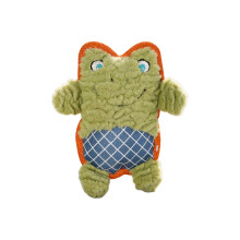 Juguete masticable para perros con chirriador, peluche de cachorro de 21,8 cm (8,6 pulgadas), color verde.