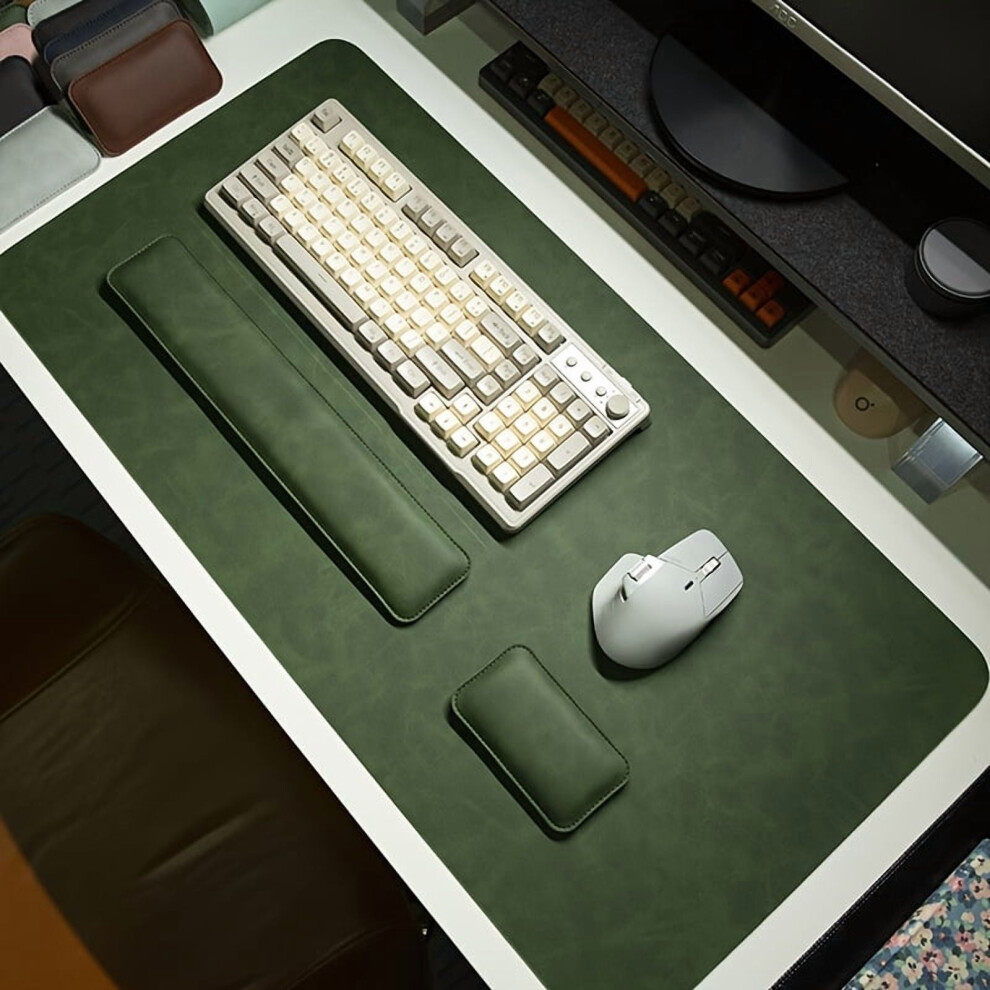 3-Piece Desk Mat Set: Xl Desk Mat, Retro Mouse Pad & Wrist Rest Â Non-Slip, Compatible With Office/Home Desks 9448483141734