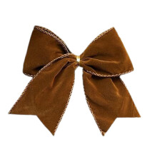 Brown Velvet Christmas Bow 15 cm x 15 cm