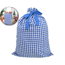 Christmas Plaid Drawstring Bag 70 x 50 cm