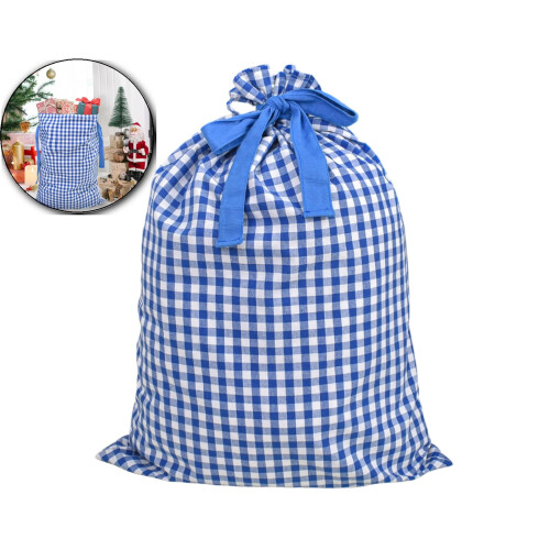 Christmas Plaid Drawstring Bag 70 x 50 cm