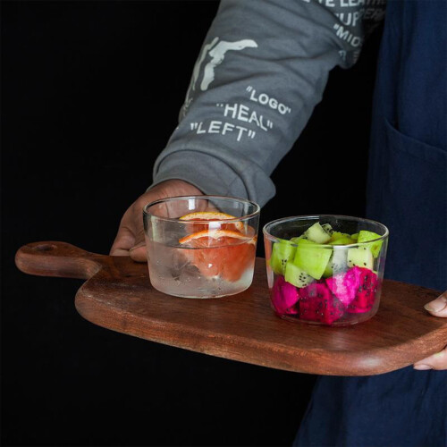 Small Glass Prep Bowl with Lid, 3.3 inch