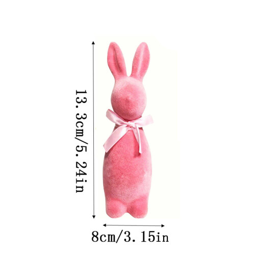 Figurină de primăvară cu fundă plușată, iepuraș, 1 bucată