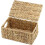 Natural Water Hyacinth Rectangular Storage Basket with Lid 1