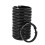 12-Pack O-Shaped Plastic Shower Curtain Rings, Black 1