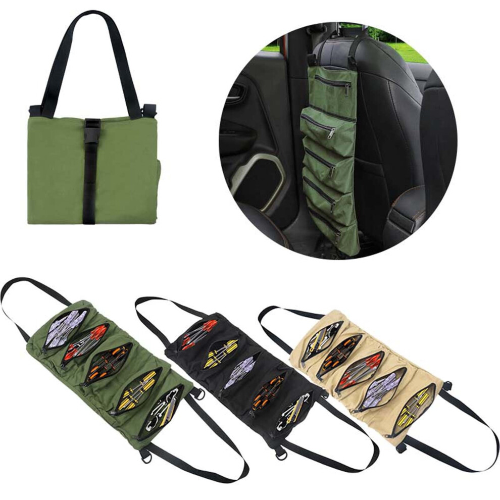 Multifunctional Heavy-Duty Nylon Tool Bag With Multiple Pockets Â For Garden Tools, Electrician Equipment & Woodworking Supplies Â Green 9426043034993