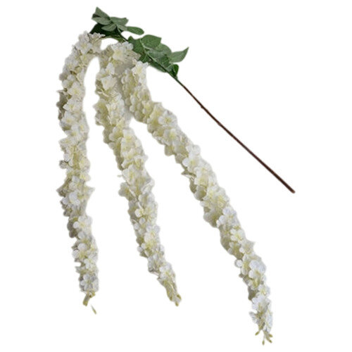 Artificial Wisteria Garland 5.38 ft White
