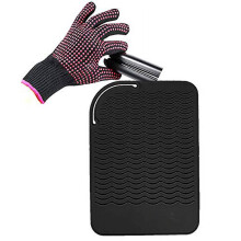 Ensemble de gants et tapis résistants à la chaleur pour outils de coiffure