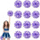 12 Μεταλλικά Cheer Pom Pom 25cm – για Cheerleading, 1