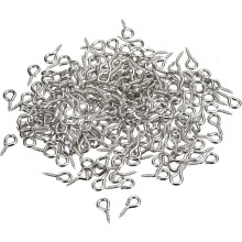 500pcs 5x10x1.2mm Small Screw Eye Pins, Self-Tapping for Jewelry Making & DIY Crafts – Bright Silver, compatible with standard tools
