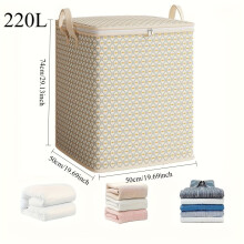 Bolsa de armazenamento extra grande com zíper de 220 litros