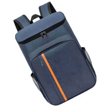 Gray Insulated Backpack Cooler (16.1"x11"x7.1"), Oxford Fabric, Large Capacity Portable Cooler for Travel, Hiking, Picnics