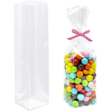 Cellophane Bags Flat Bottom with Paper Insert 50 pcs 5x3x12