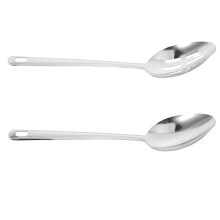 Set de 2 linguri de servire cu fante din oțel inoxidabil