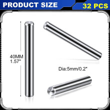 10-Pack Stainless Steel Dowel Pins for Shelf Support, Bunk Bed Accessories, Furniture Hardware